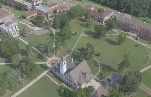 Overhead aerial image of Tougaloo College